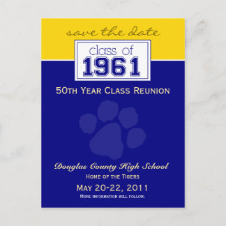 :custom Class Reunion Save-the-Date Announcement Postcard