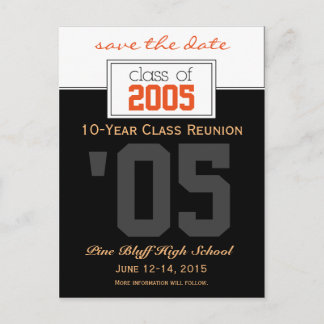 Custom Class Reunion Save-the-Date Announcement Postcard