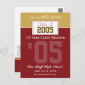 Custom Class Reunion Save-the-Date Announcement Postcard (Front/Back)