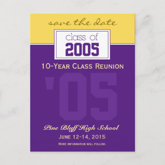 Custom Class Reunion Save-the-Date Announcement Postcard