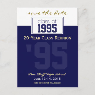 Custom Class Reunion Save-the-Date Announcement Postcard