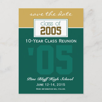 Custom Class Reunion Save-the-Date Announcement Postcard