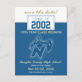 Custom Class Reunion Save-the-Date Announcement Postcard