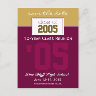 Custom Class Reunion Save-the-Date Announcement Postcard