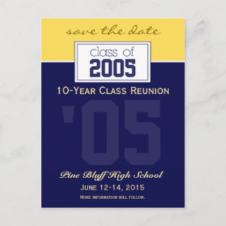 Custom Class Reunion Save-the-Date Announcement Postcard