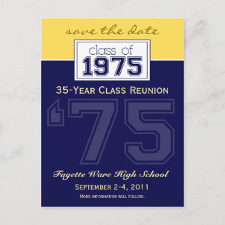 :custom: Class Reunion Save-the-Date Announcement Postcard