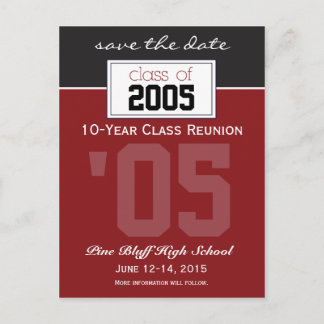 Custom Class Reunion Save-the-Date Announcement Postcard