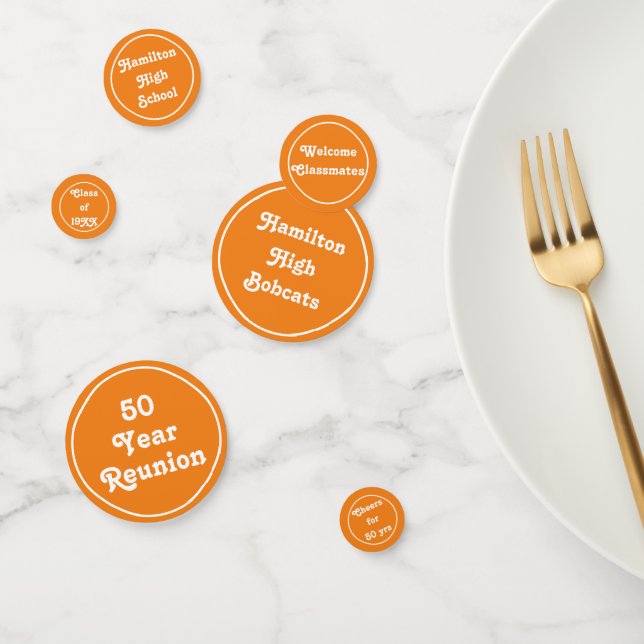 Custom class reunion table confetti!! confetti (Group)