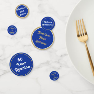 Custom class reunion table confetti!! confetti