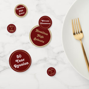Custom class reunion table confetti!! confetti