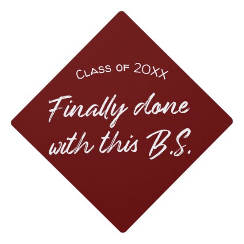 Custom Class Year Graduation Cap Topper  BS