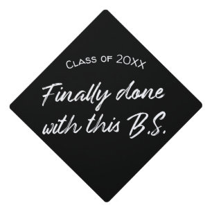 Custom Class Year Graduation Cap Topper   B.S.