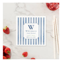 Custom Classic Blue Striped Family Reunion