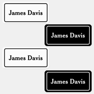 Custom Classic Bold Black and White School Name Kids' Labels