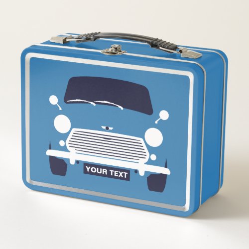Custom Classic British Mini car lunch box