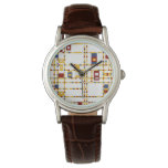 Custom Classic Brown Leather Watch at Zazzle