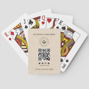 Custom Classic Business Logo & QR Code Poker Cards