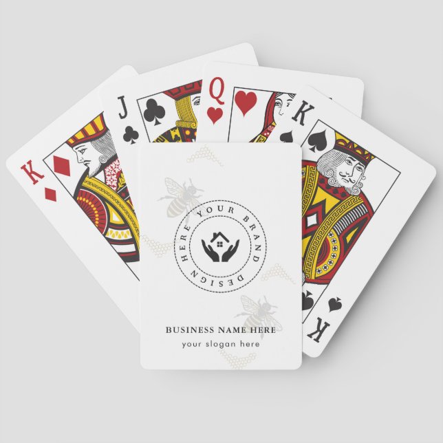 Custom Classic Business Logo & QR Code Poker Cards (Back)