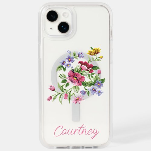 Custom Classic Chic Ornate Vintage Floral Pattern OtterBox iPhone 14 Plus Case