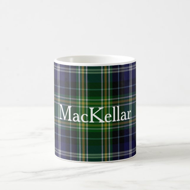 Custom Classic Clan MacKellar Tartan Plaid Mug (Center)