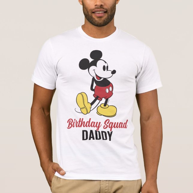 Custom Classic Mickey | Birthday Sqad - Family T-Shirt (Front)