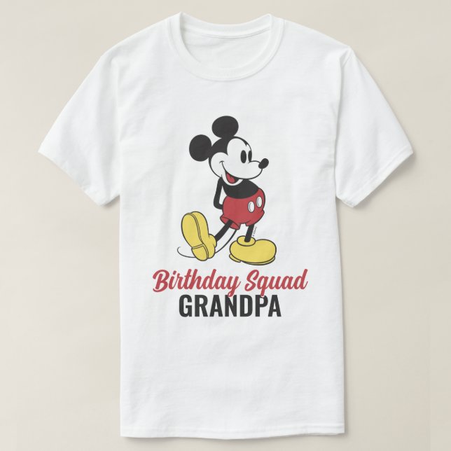 Custom Classic Mickey | Birthday Sqad - Family T-Shirt (Design Front)