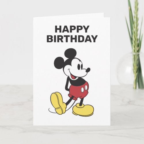 Custom Classic Mickey Mouse Birthday Card