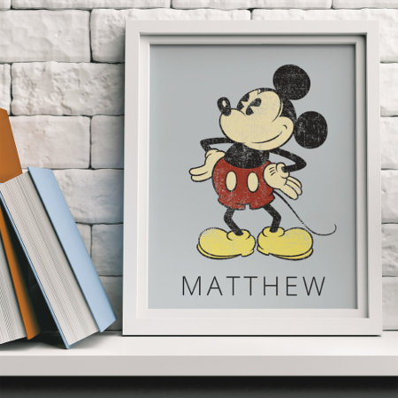 Custom Classic Mickey | Vintage Hands On Hips Poster