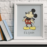 Custom Classic Mickey | Vintage Hands on Hips Poster<br><div class="desc">Bring home a piece of Disney history with this classic Mickey Mouse vintage design! Featuring Mickey in his signature pose with hands on his hips, this artwork captures his timeless charm and playful personality. The retro-inspired illustration, complete with a nostalgic touch, makes this design perfect for Disney fans who love...</div>