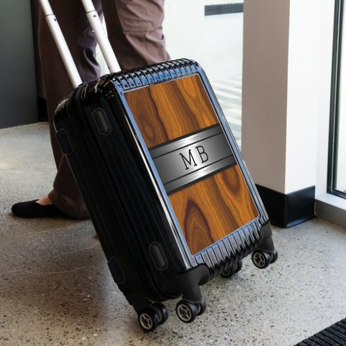 Custom Classic Modern Rustic Woodgrain Pattern Luggage