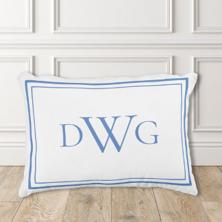 Custom Classic Monogram Initial Name Accent Pillow