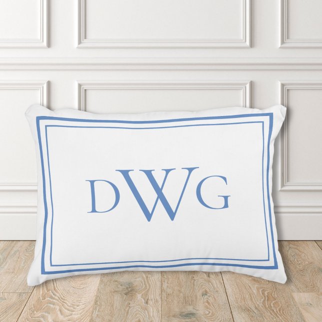Custom Classic Monogram Initial Name Accent Pillow (Creator Uploaded)