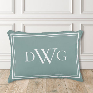 Custom Classic Monogram Initial Name Accent Pillow