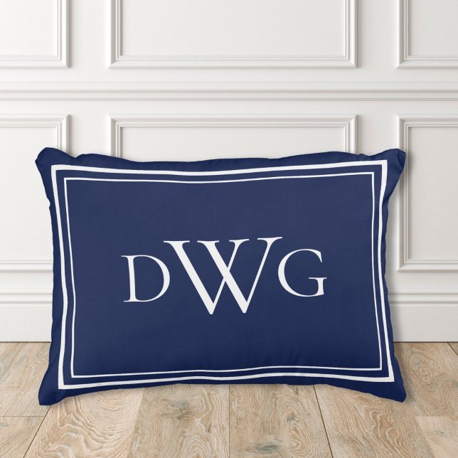 Custom Classic Monogram Initial Name Accent Pillow (Creator Uploaded)