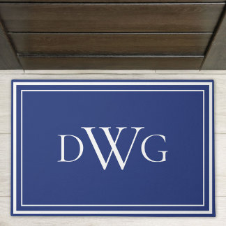 Custom Classic Monogram Initial Name Doormat