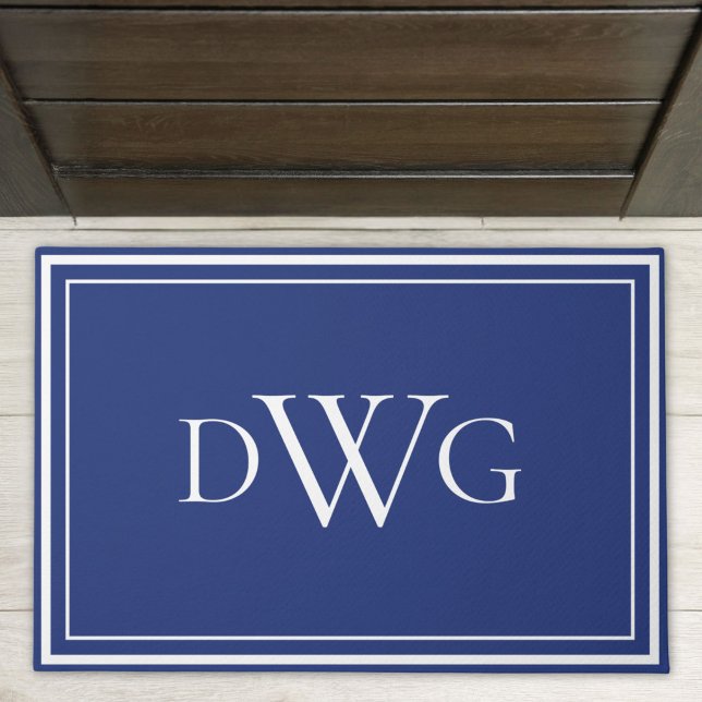 Custom Classic Monogram Initial Name Doormat (Creator Uploaded)