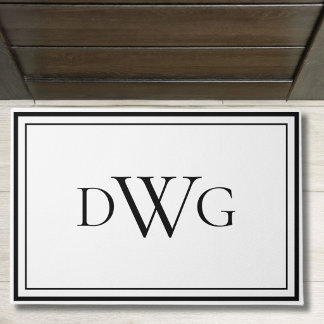 Custom Classic Monogram Initial Name Doormat