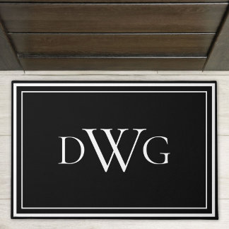 Custom Classic Monogram Initial Name Doormat