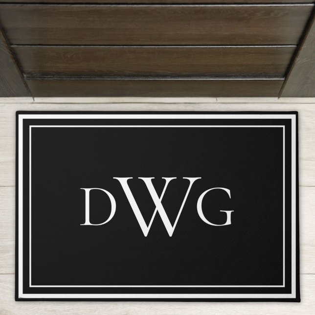 Custom Classic Monogram Initial Name Doormat (Creator Uploaded)