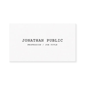 Custom Classic Nostalgic Look Simple Template Business Card