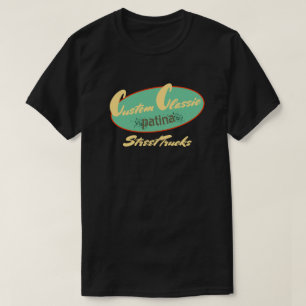 Custom Classic Patina Street Trucks Retro Vintage T-Shirt