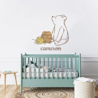 Custom Classic Pooh and Honey Pots Wall Decal