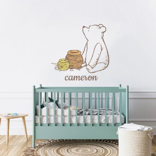 Custom Classic Pooh and Honey Pots Wall Decal