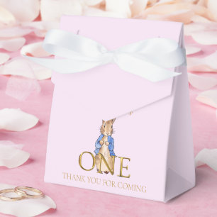 Custom Classic Rabbit First birthday Favor Boxes