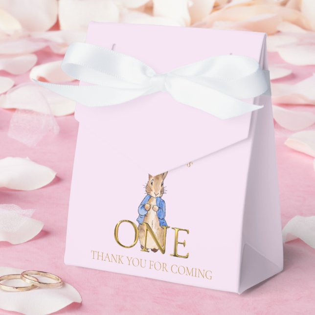 Custom Classic Rabbit First birthday Favor Boxes (Wedding)