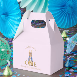 Custom Classic Rabbit First birthday Favor Boxes
