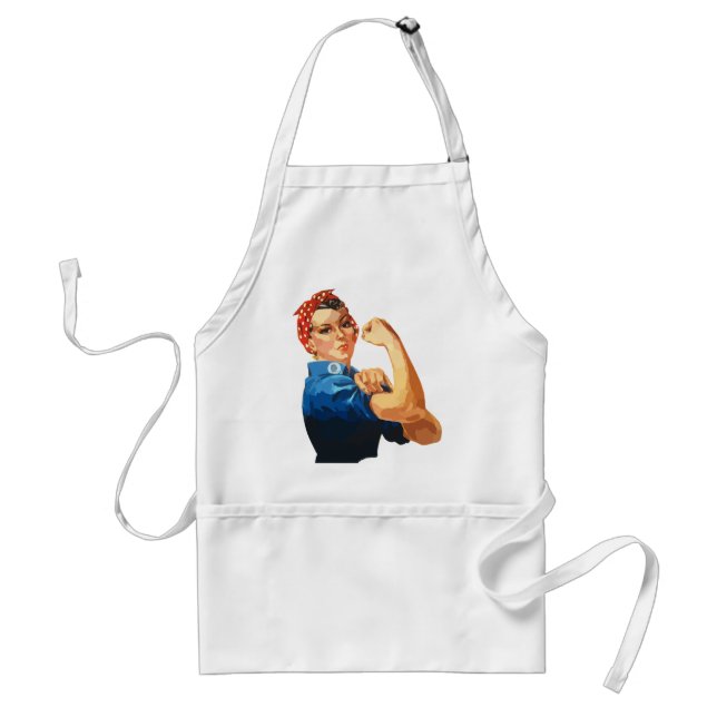 Custom Classic Rosie The Riveter Adult Apron (Front)