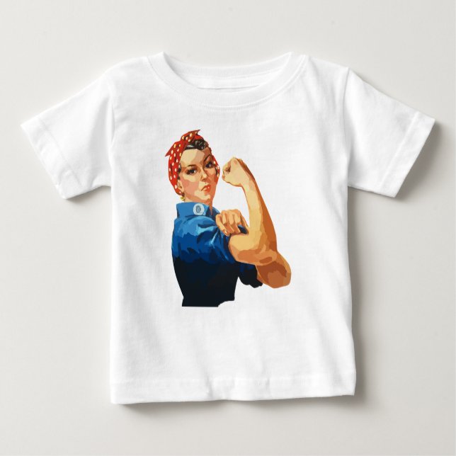 Custom Classic Rosie The Riveter Baby T-Shirt (Front)