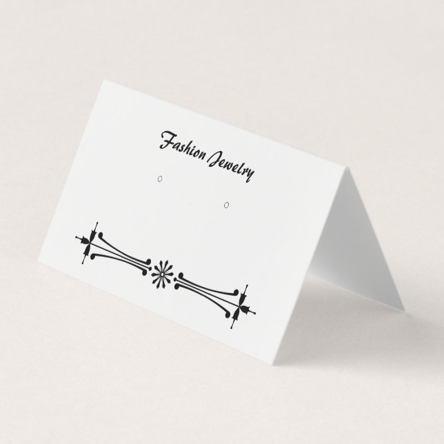 Custom Classic Self-Stand Earring Display Cards (Front)