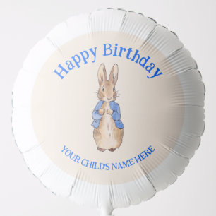 Custom Classic Storybook Rabbit Happy Birthday Balloon